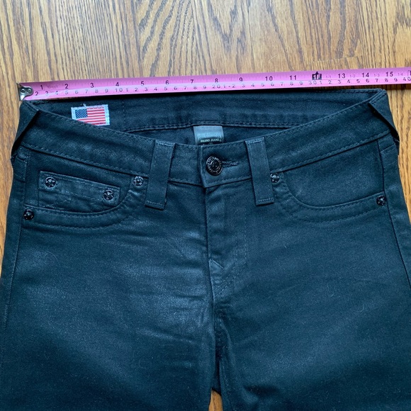 True Religion Skinny Coated Jeans, Black, Size 27 - Picture 9 of 11